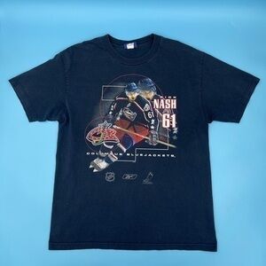 Y2K Early 2000’s NHL Rick Nash Columbus BlueJackets Graphic Tee